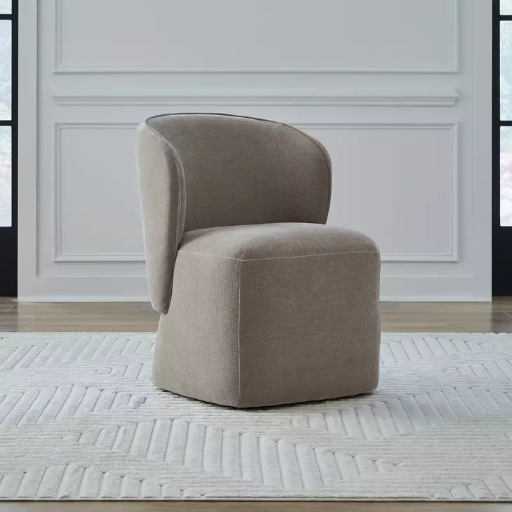 Dining Studio Truffle Upholstered Dining Chair with Casters