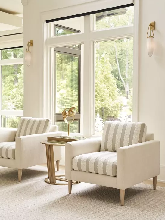 Sunset Key Marcella Beige Upholstered Accent Chair