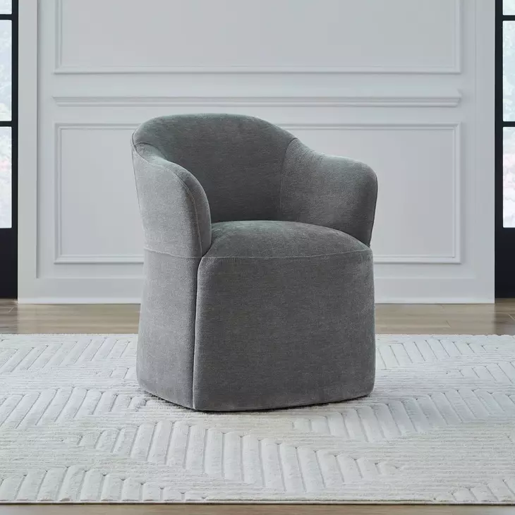 Dining Studio Sapphire Upholstered Dining Arm Chair with Casters