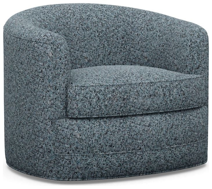 Ocean Club Kava Blue Upholstered Swivel Chair