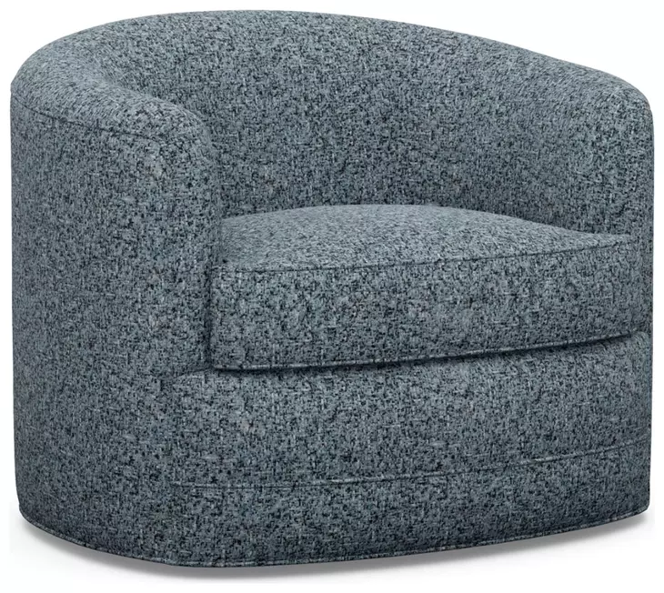 Ocean Club Kava Blue Upholstered Swivel Chair