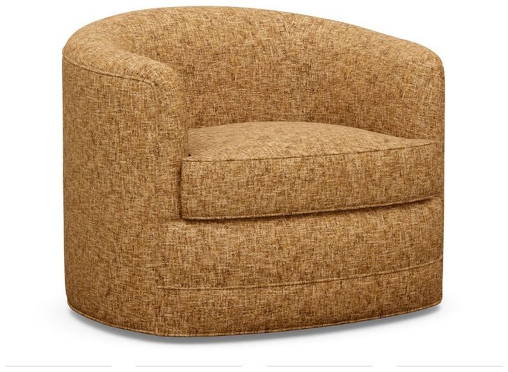 Ocean Club Kava Orange Upholstered Swivel Chair