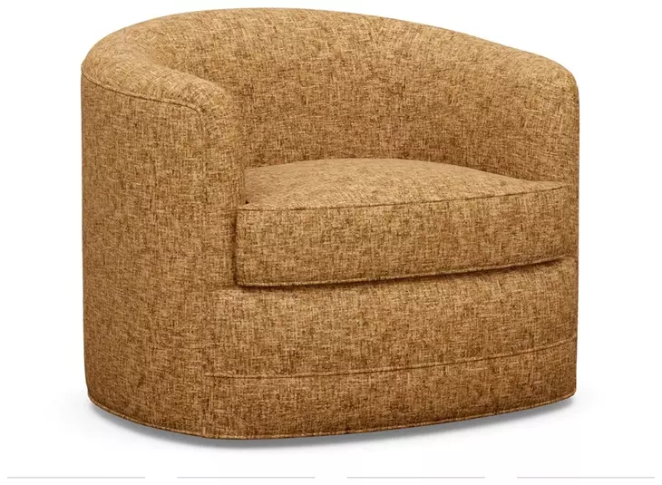 Ocean Club Kava Orange Upholstered Swivel Chair