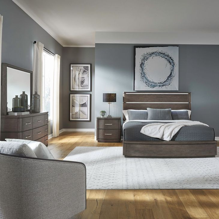 Rainier Falls Satin Espresso 9 Drawer Dresser with Mirror