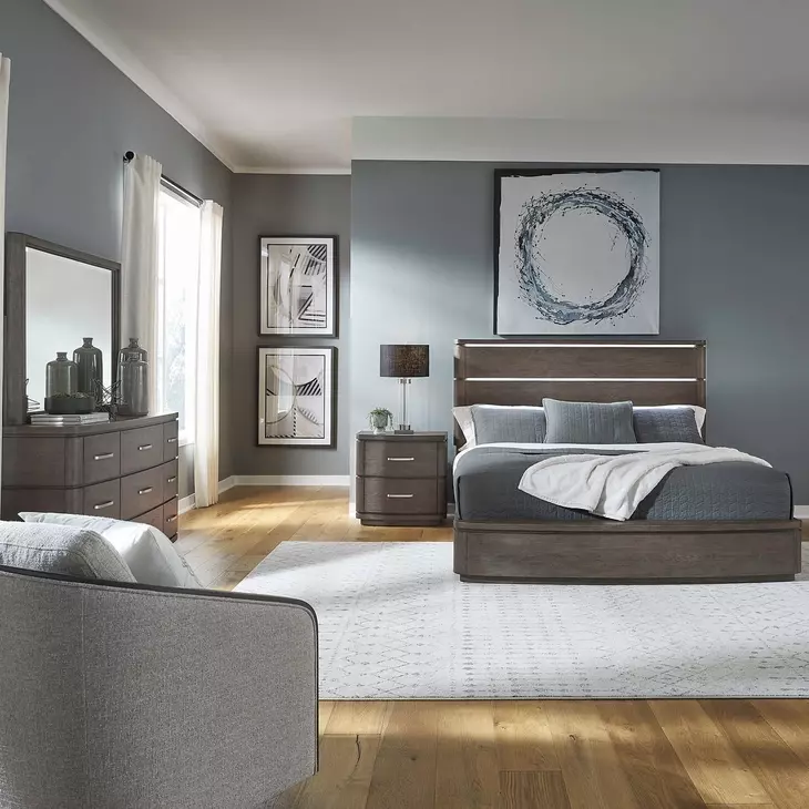 Cascade Falls Satin Espresso 9 Drawer Dresser with Mirror