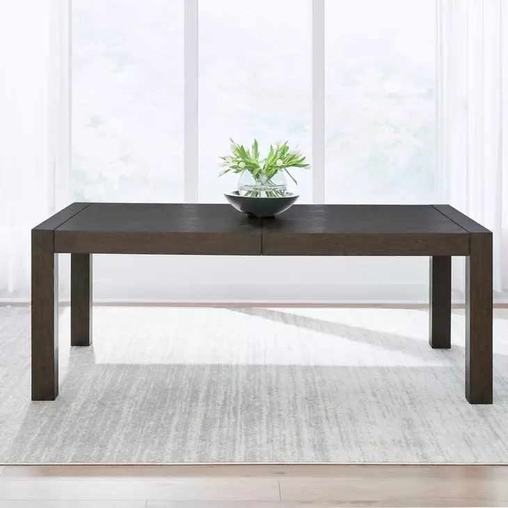 Cascade Falls Satin Espresso 100" Extendable Rectangular Dining Table
