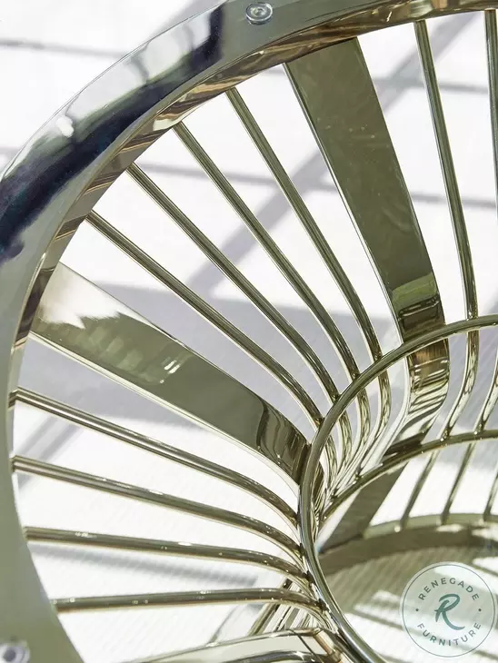 Ariana Platinum Stainless Riviera 54" Dining Table