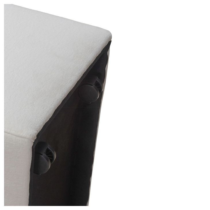 Accent Dining Ivory Upholstered Pillowtop Dining Side Chair with Casters