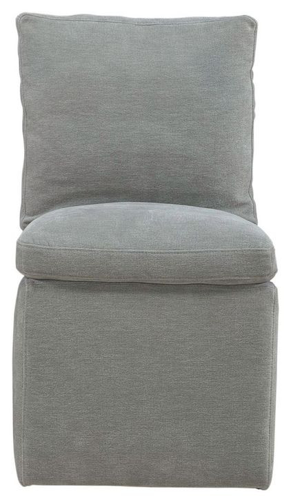 Accent Dining Sapphire Upholstered Pillowtop Dining Side Chair with Casters