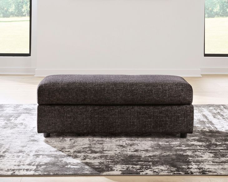 Coralene Onyx Performance Fabric Upholstered Rectangular Oversized Accent Ottoman