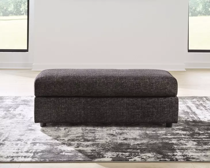 Coralene Onyx Performance Fabric Upholstered Rectangular Oversized Accent Ottoman