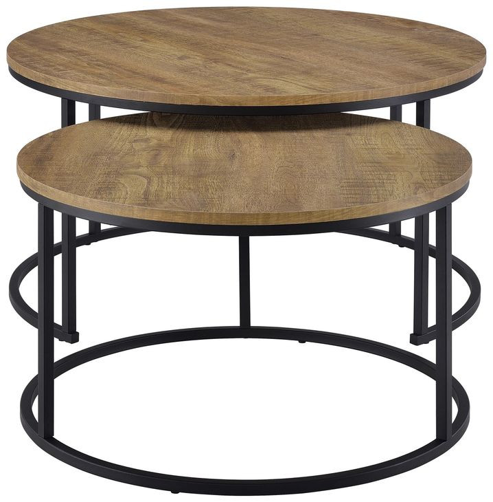 Lainey Mango Round Nesting Occassional Table Set