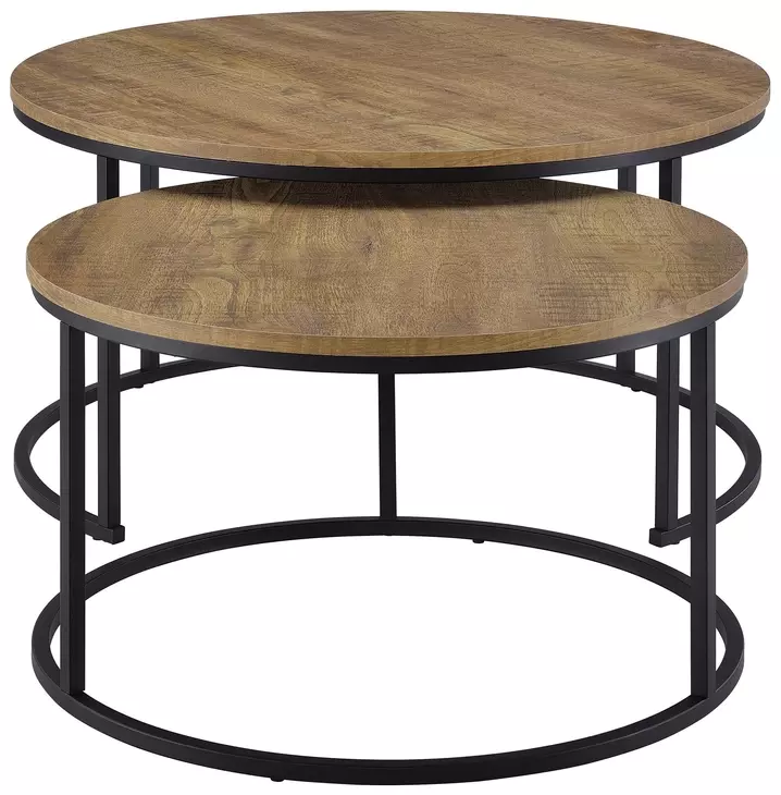 Lainey Mango Round Nesting Coffee Table Set of 2