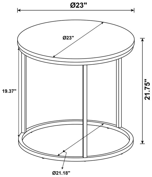 Lainey Mango Round End Table
