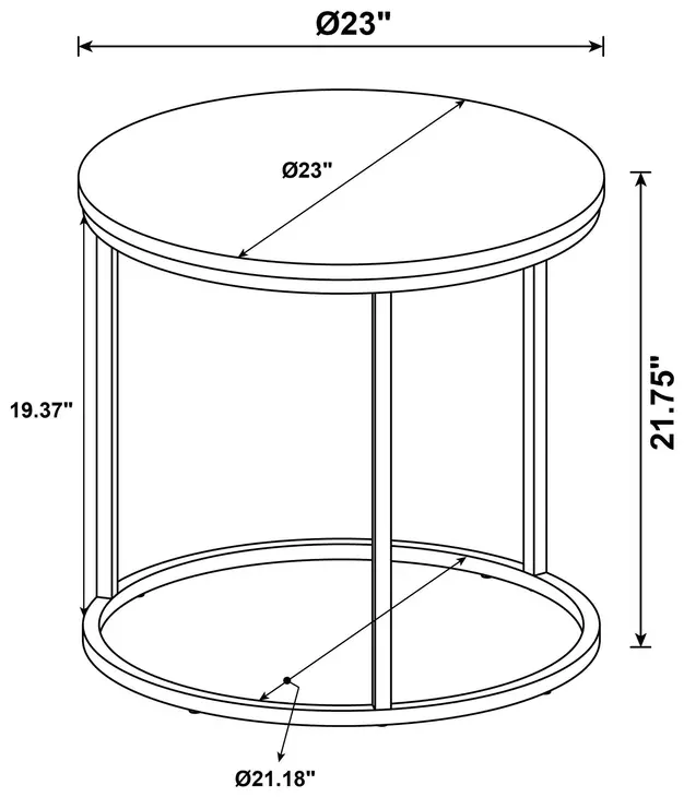 Lainey Distressed Pine Round End Table