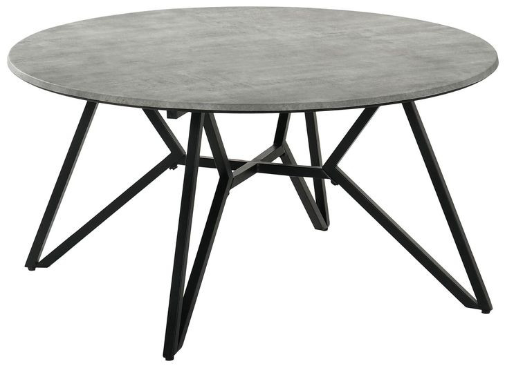 Hadi Cement And Gunmetal Coffee Table