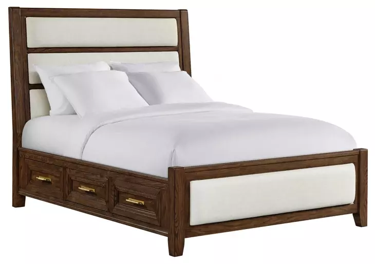 Marlow Sable and White Upholstered Storage Panel Bedroom Set