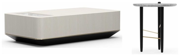 Madera Opal Ash and Modern Walnut Plinth Occasional Table Set