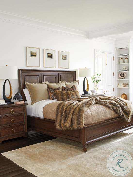 Silverado Rich Walnut Creek California King Panel Bed