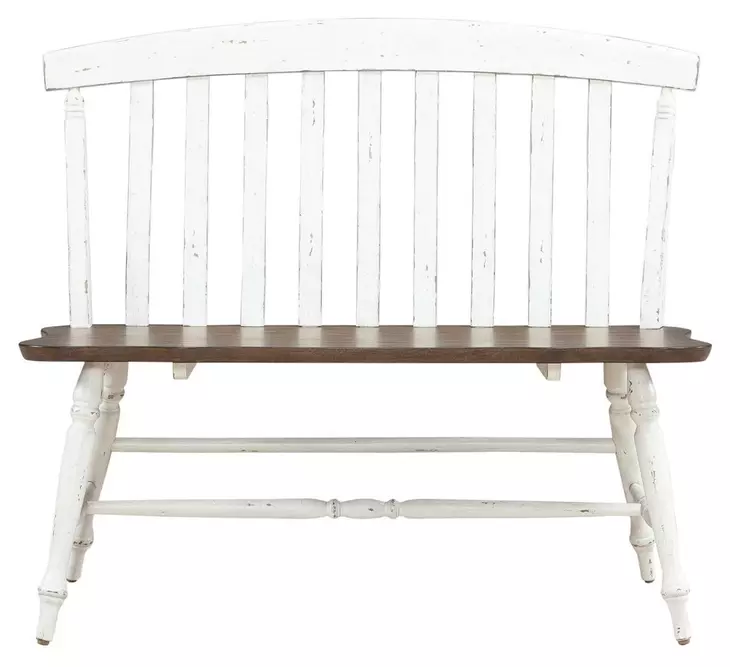 Al Fresco Graphite and Whitestone 42" Dining Bench