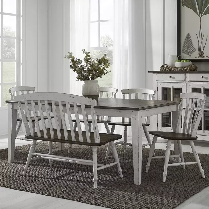 Garden Terrace Graphite and Whitestone 6 Piece Dining Set