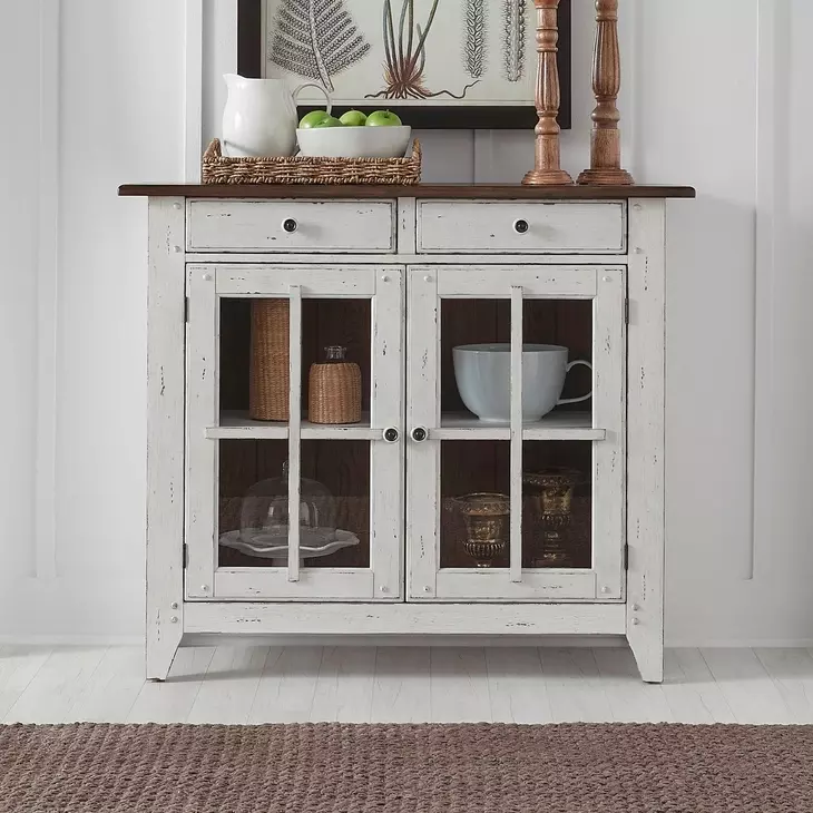 Al Fresco Graphite and Whitestone 2 Glass Door Server