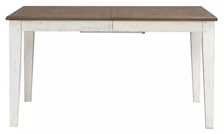 Al Fresco Graphite and Whitestone 74" Extendable Rectangular Dining Table