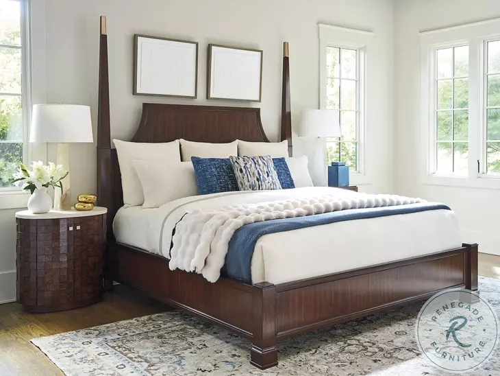 Rendezvous Walnut California King Poster Essex Bed