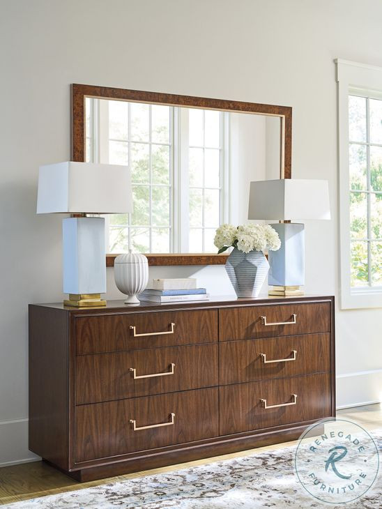 Rendezvous Walnut Rectangular Barnett Mirror