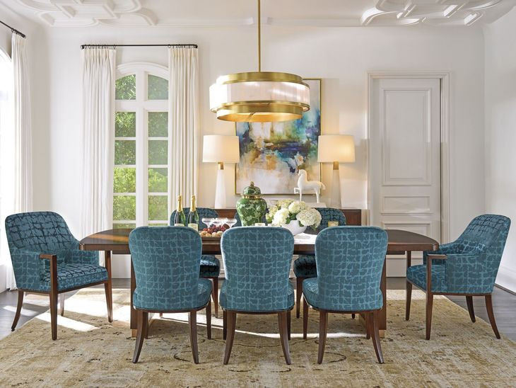 Lambeth Rendezvous Blue Upholstered Side Chair