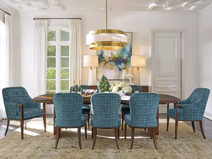 Lambeth Rendezvous Blue Upholstered Side Chair