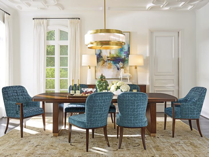 Lambeth Rendezvous Blue Upholstered Side Chair