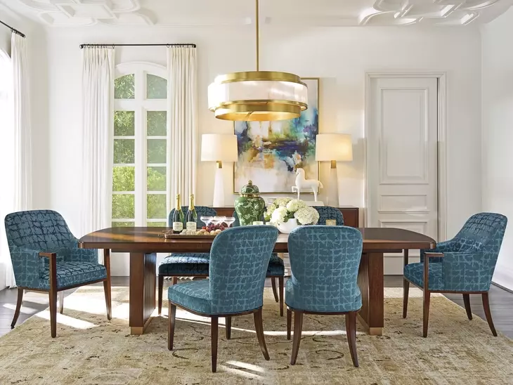 Lambeth Rendezvous Blue Upholstered Arm Chair