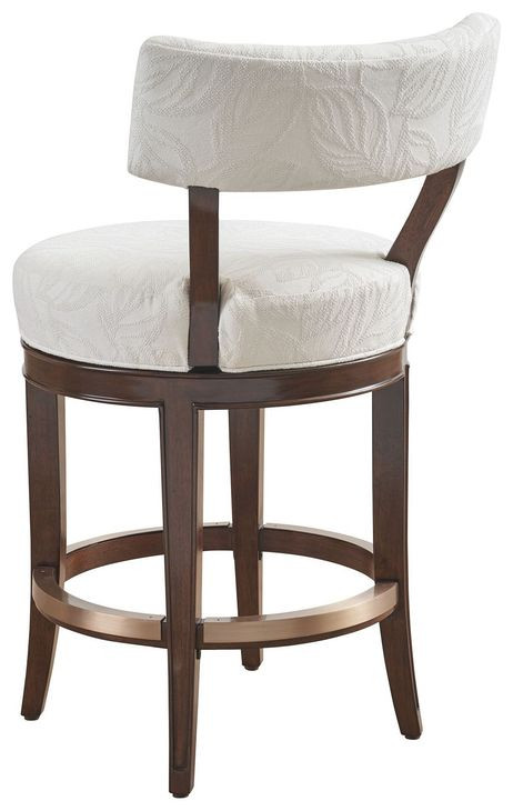 Giles Rendezvous White Upholstered Counter Height Stool