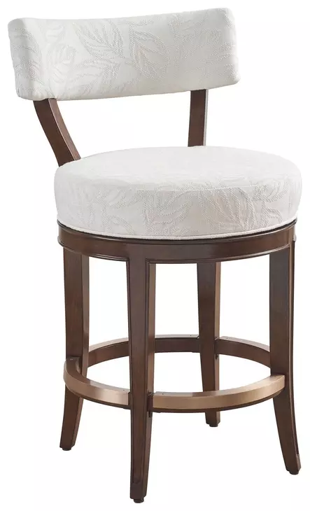 Giles Rendezvous White Upholstered Counter Height Stool