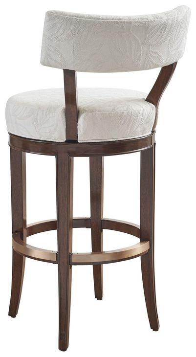 Giles Rendezvous White Upholstered Bar Stool