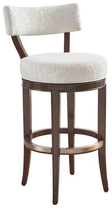 Giles Rendezvous White Upholstered Bar Stool