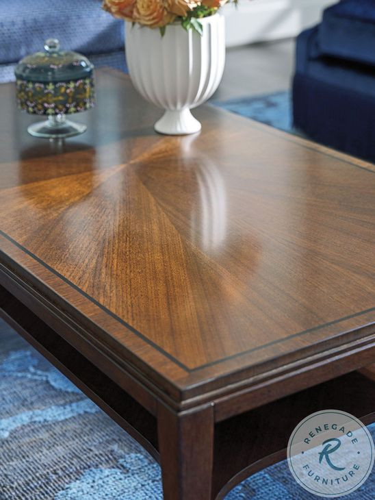 Rendezvous Walnut Starburst Andora Cocktail Table