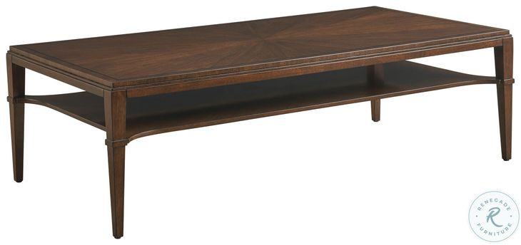 Rendezvous Walnut Starburst Andora Cocktail Table