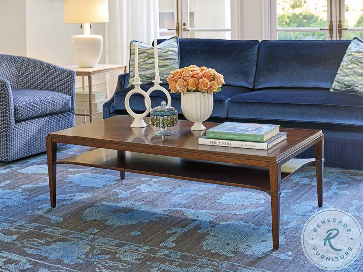 Rendezvous Walnut Starburst Andora Cocktail Table