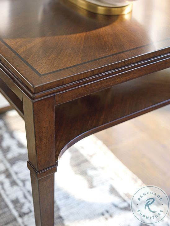 Rendezvous Walnut Square Andora Lamp Table