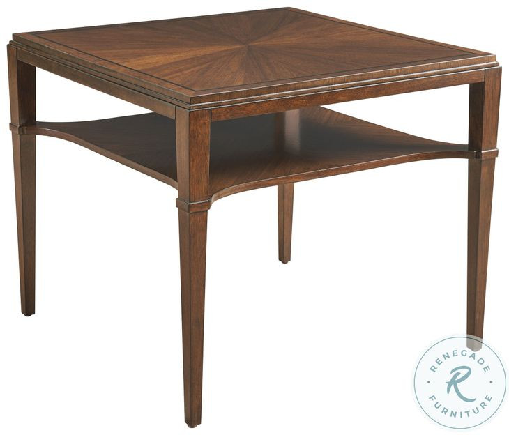 Rendezvous Walnut Square Andora Lamp Table