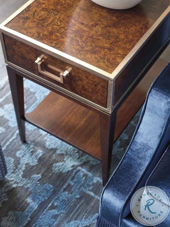 Rendezvous Walnut Box On Stand Shelton End Table