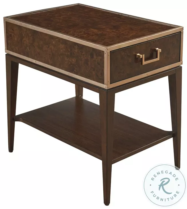 Rendezvous Walnut Box On Stand Shelton End Table