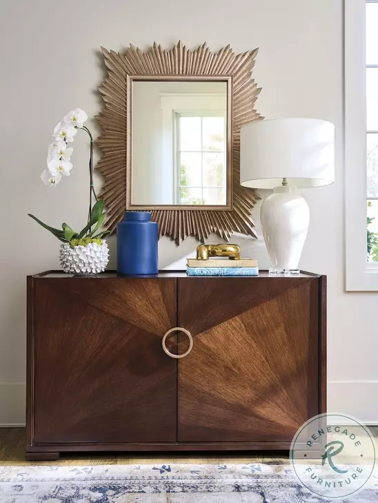 Rendezvous Walnut Carved Amherst Mirror