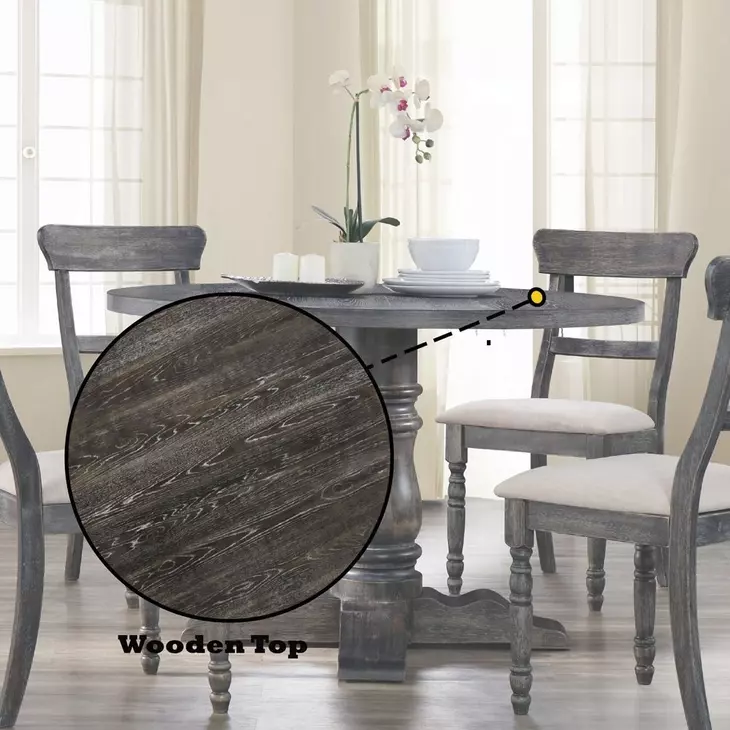 Leventis Weathered Gray 47" Round Dining Table