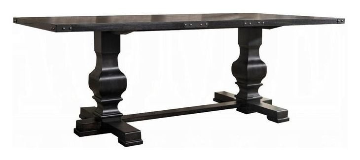 Morland Vintage Black 88" Rectangular Dining Table