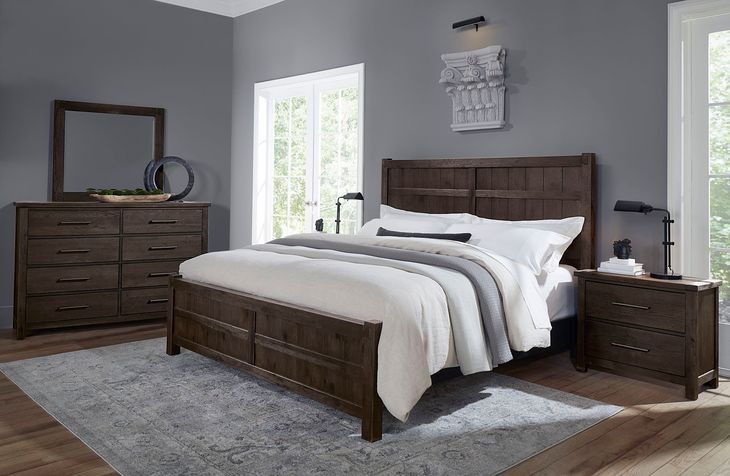 Dovetail Java Queen Panel Bed