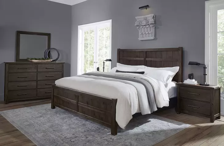 Dovetail Java Queen Panel Bed