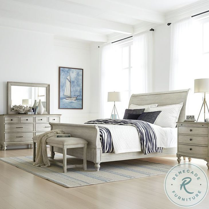 Ashbourne Foxworth Sun Washed King Sleigh Bed
